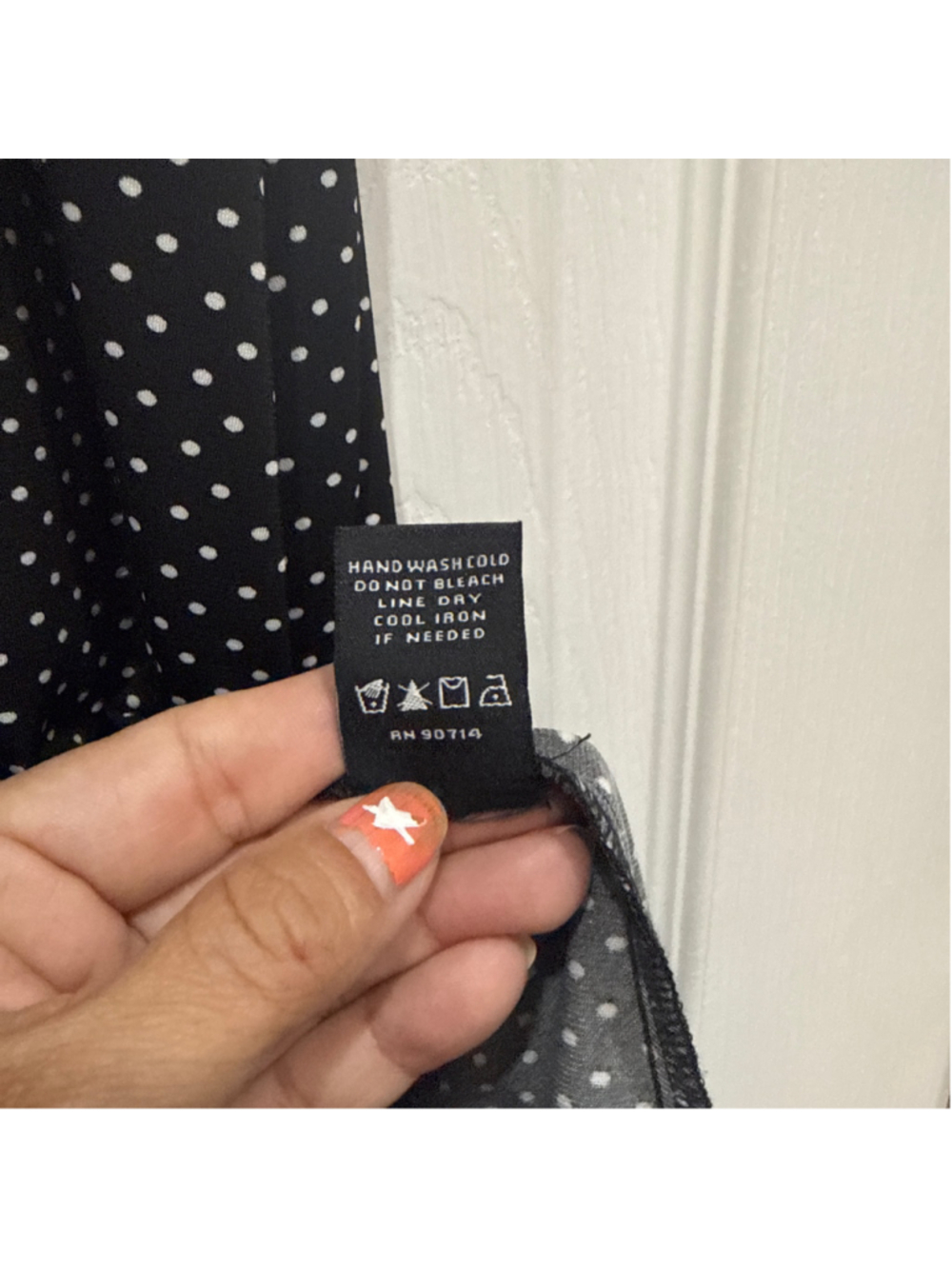 Women's MSK Sleeveless Polka Dot Midi Dress Black White Size L - Picture 5 of 6
